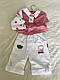 Літній костюм для дівчинки з смугастою футболкою, фото 3