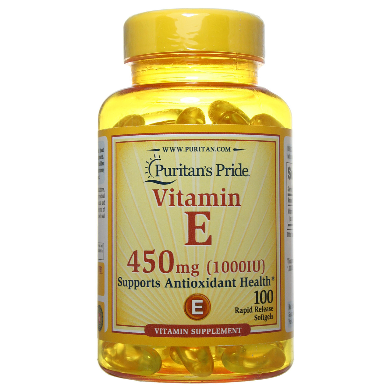 Вітамін Е, Vitamin E-1000 IU, Puritan's Pride, 100 капсул