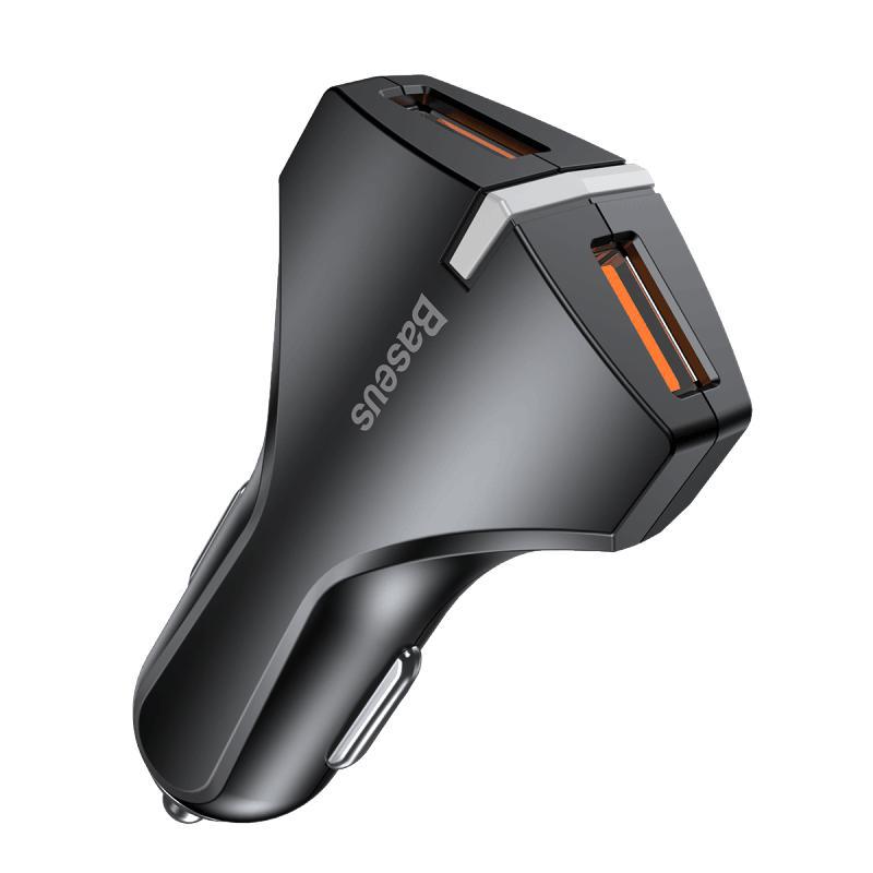 Автомобільний зарядний пристрій Baseus Small Rocket QC3.0 2USB 3A Black (CCALL-RK01)