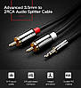 Кабель аудіо Ugreen 3.5 mm to 2RCA стерео розгалужувач 1М (AV116), фото 2
