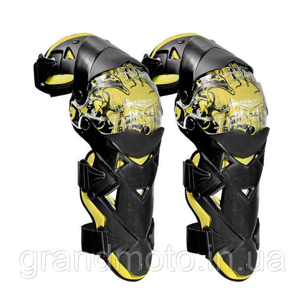 Мото наколінники шарнірні GHOST Racing Yellow