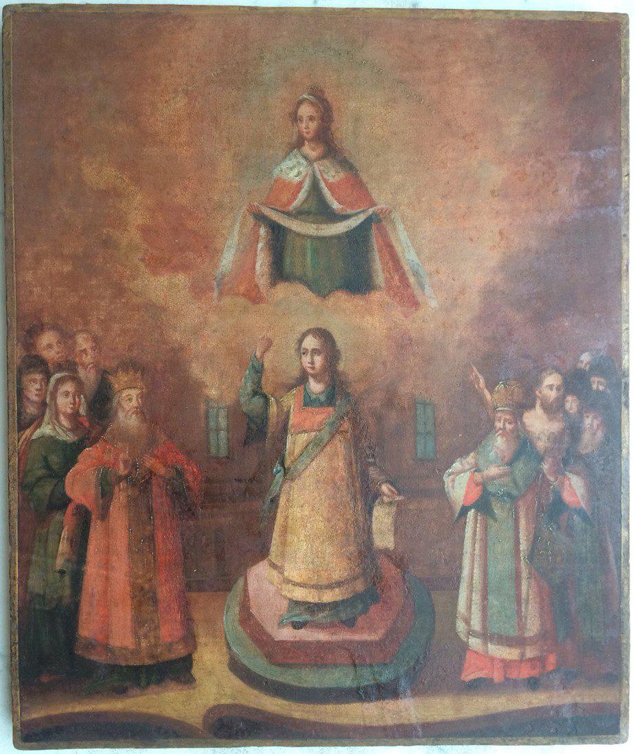 Икона Покрова Пресвятой Богородицы 18 век