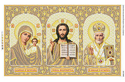 Схема для вишивки бісером Іконостас (золото)