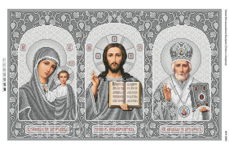 Схема для вишивки бісером Іконостас (срібло)