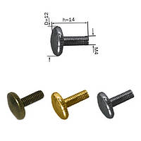 Декоративний гвинт (м-4) (Chrome) (Gold) (Bronze) ( широкий капелюшок, насічка)