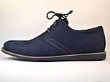 Взуття великих розмірів чоловіча туфлі сині нубук комфортон Rosso Avangard BS Cardinal Blu Nub, фото 2