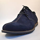 Взуття великих розмірів чоловіча туфлі сині нубук комфортон Rosso Avangard BS Cardinal Blu Nub, фото 7