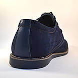 Взуття великих розмірів чоловіча туфлі сині нубук комфортон Rosso Avangard BS Cardinal Blu Nub, фото 8