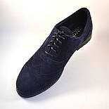 Акція розпродаж Сині замшеві туфлі броги чоловіче взуття під джинси Rosso Avangard Felicete Uomo Blu Vel, фото 2