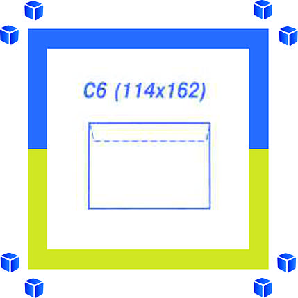 Конверти С6 (114х162) скле, білий (0+0), фото 2