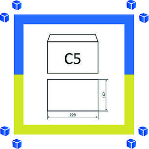 Конверти С5 (162х229) мк, білий (0+0), фото 2