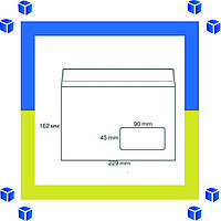 Конверты С5 (162х229) окно, скл, бел. (0+0)
