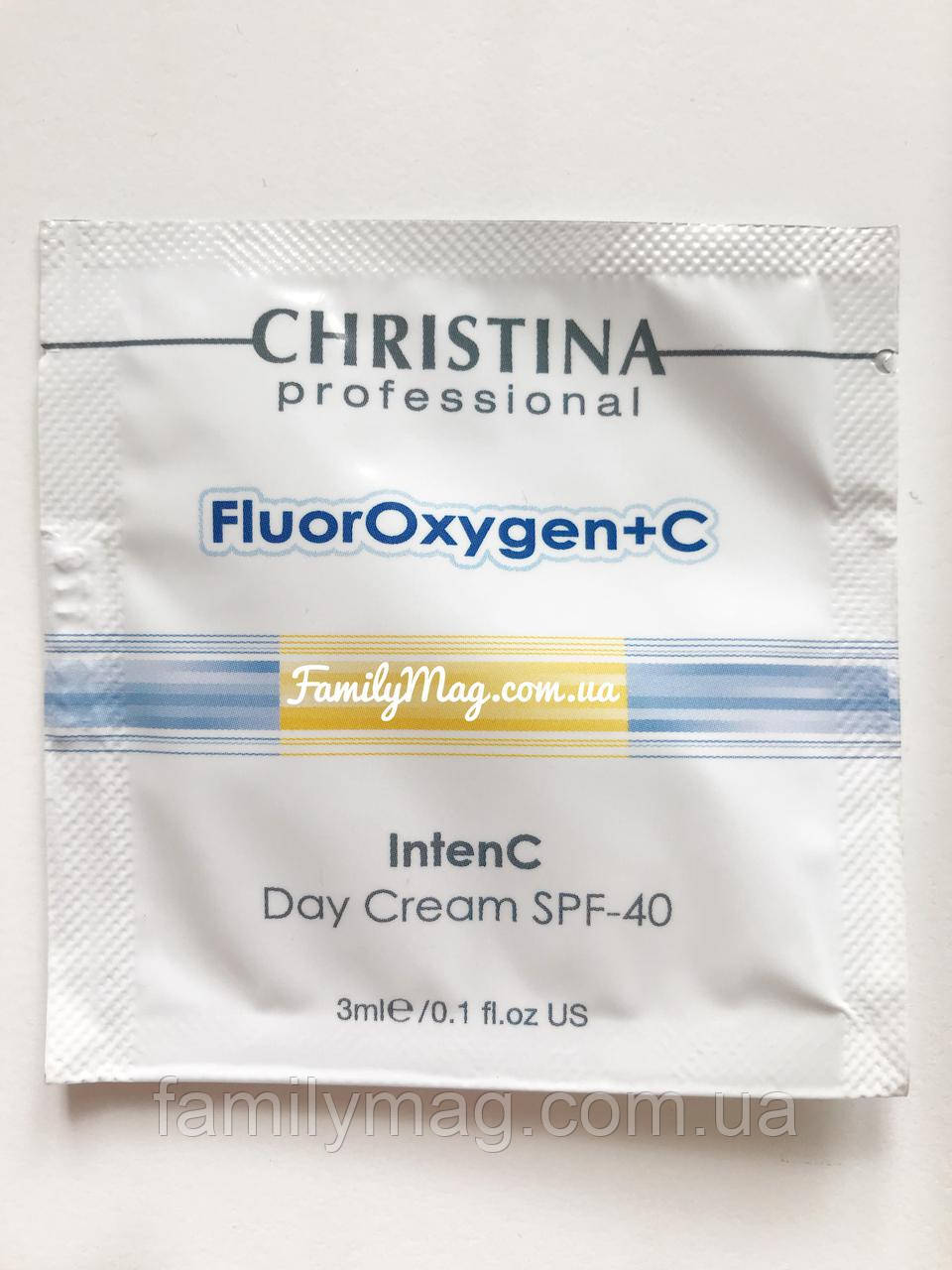 Пробник денного крему SPF 40, Christina FluorOxygen+C IntenC Day Cream SPF 40 3 мл