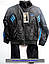 Спортивний костюм-двійка ADIDAS 116-152 еластик/чорний із салатовим, фото 2