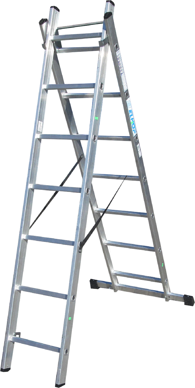 Драбина 2-секційна ELKOP VHR T 2*7 (2х7 ст., 1.9-3.0 м), фото 1