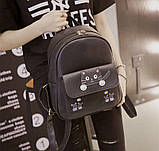 Рюкзак жіночий для дівчаток Кіт з мишками (сірий), фото 7