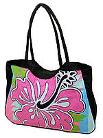 Сумка жіноча Пляжна текстиль 1331 black. Пляжні сумки гуртом і в роздріб в Україні Одеса 7 км