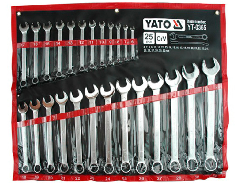 Набор ключей комбинированных 25 предметов Yato YT-0365 - фото 1 - id-p737018210