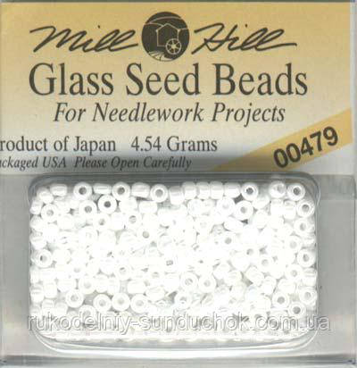 Бисер Mill Hill 00479, 11/0 White Glass Beads, фото 1