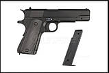 Дитячий спринговый пістолет (Colt 1911) ZM19, метал, на пульках, іграшкова зброя, фото 4