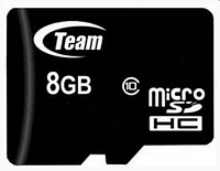 Карта памяти microSDHC 8GB Team Class 10 (TUSDH8GCL1002)