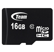 Картка пам'яті microSDHC 16 GB Team Class 10 (TUSDH16GCL1002)