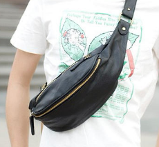 Сумка-бананка чоловіча чорна Etonweag, фото 1