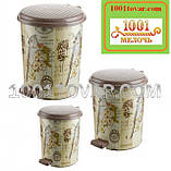 Відро педальне, з малюнком "Папуги" (Попуги), 11 л., Еlif Plastik (Еліф пластик), фото 2