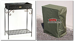 Мангал кований садовий зі знімними коробом (сталь 2 мм) і чохлом-накидкою М28-2ч