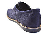 Взуття великих розмірів чоловіча легкі туфлі сині броги замшеві Rosso Avangard Persona Breakage Blu Vel BS, фото 8