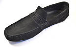 Акція Чоловічі мокасини з нубука літні чорні взуття ETHEREAL Classic Black Nub by Rosso Avangard, фото 4