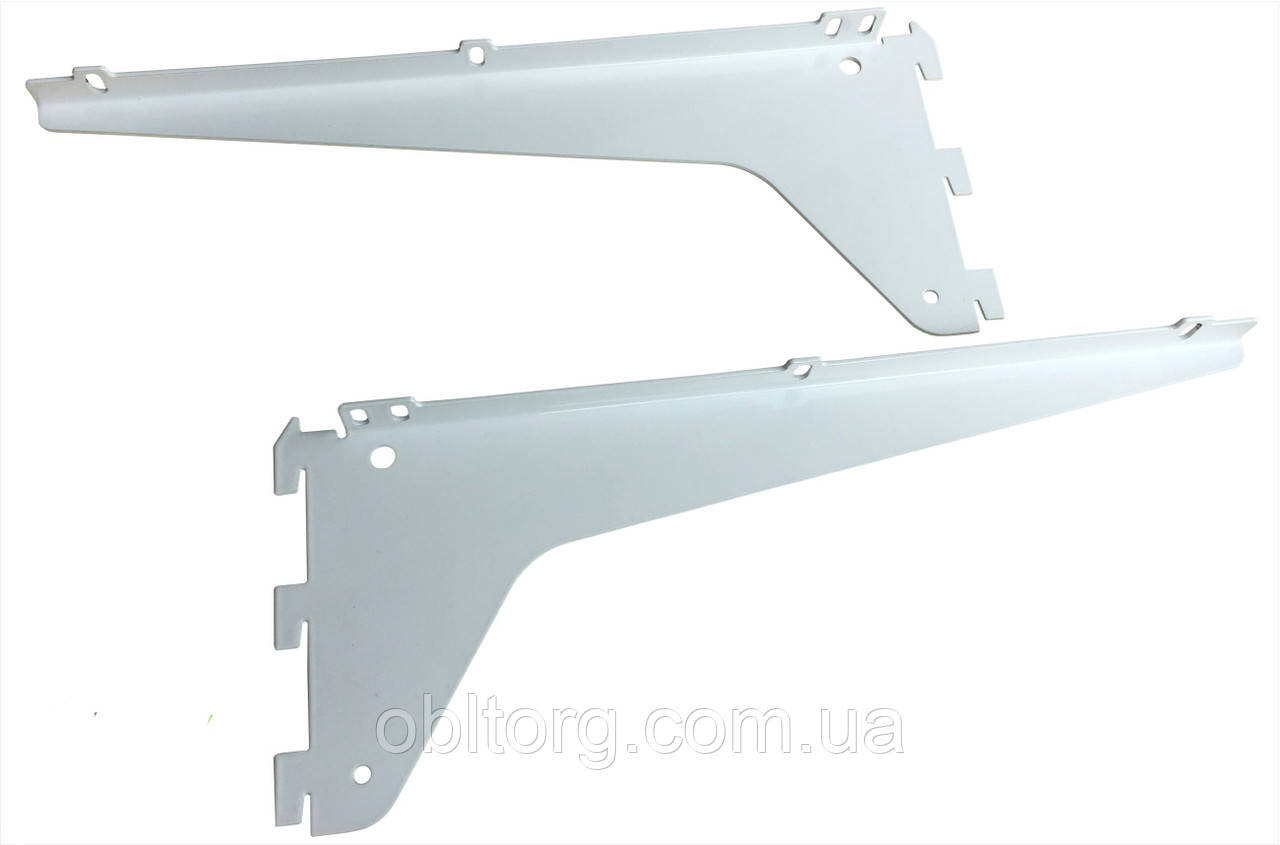 Кронштейн полкотримач 370мм для монтажу полиці ДСП або скла в гардеробній системі зберігання Україна, фото 1