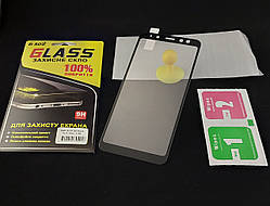 Захисне скло для Samsung Galaxy A8 2018 (A530) повноекране з чорними рамками