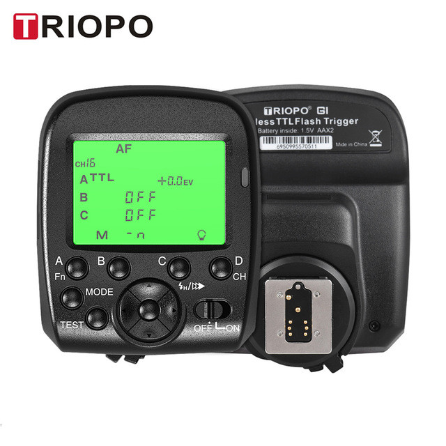 Передавач-радіосинхронізатор Triopo G1 з підтримкою TTL для камер Canon та Nikon