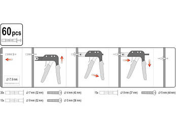 Пістолет з набором дюбелів Molly Yato YT-51451, фото 2