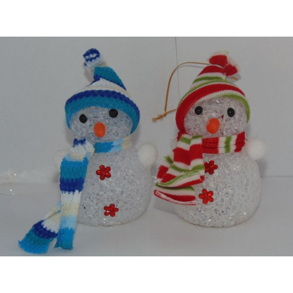 Сніговик LED світний, 10 см, фото 1