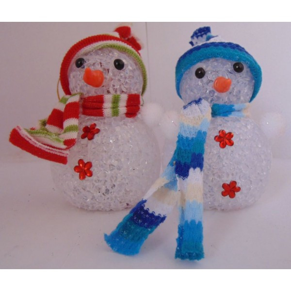 Сніговик LED світний, 12 см, фото 1