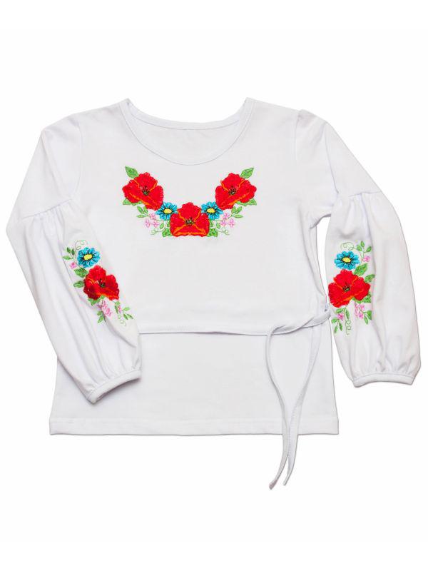 Шкільна блуза вишиванка для дівчинки