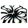 Дизайнерський настінний годинник металевий Glozis-A-041 Flower Квітка чорний (48 см) [Метал, Відкрито,, фото 4