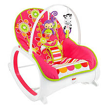 Крісло гойдалка шезлонг Квіткові конфеті Fisher-Price Teddler Rocker CMR19