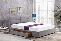 Кровать MERIDA 160x200 светло-серый Halmar