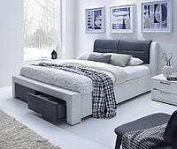 Кровать CASSANDRA S 140x200 бело-черный Halmar
