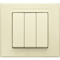 Gunsan Moderna Вимикач 3-клавішний крем