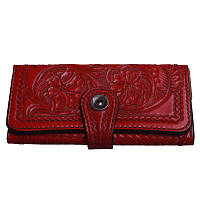 Набір жіноче портмоне шкіряне — клатч і ключниця з тисненням шеридан mod.007