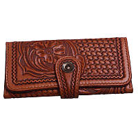 Набір жіноче портмоне шкіряне — клатч і ключниця з тисненням шеридан mod.008