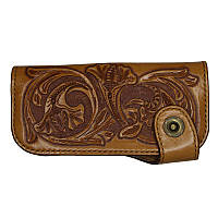 Набор женское портмоне кожаное - клатч и ключница с тиснением шеридан mod.009