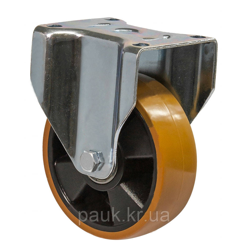 Колесо 5407-M-160-B, Ø 160 мм, 54 Medium, неповоротне колесо посилене, вантажне колесо з неповоротним кронштейном, колесо на візок, фото 1