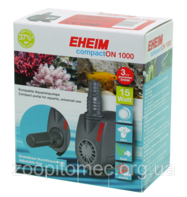 Насос EHEIM (Эхейм) СompactON 1000 компактний для прісноводних і морських акваріумів+аксесуари, фото 1