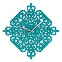 Дизайнерські годинники металеві Glozis-B-011 Arab Dream Арабська Мрія блакитні/бірюзові (50х50 см) [Метал,