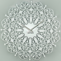 Настенные Часы металлические Glozis Ajur Ажюр белые (50х50 см) [Металл, Открытые, Цвета]